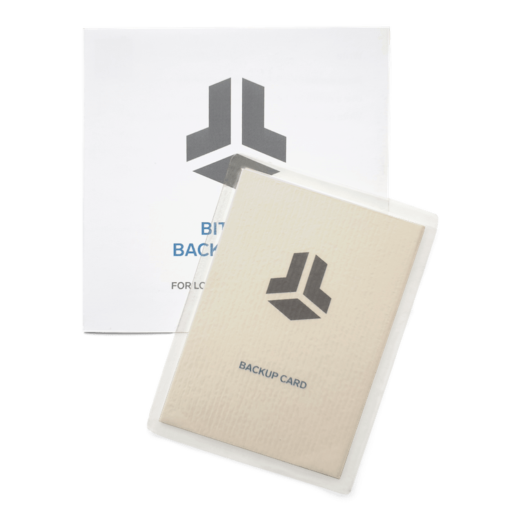 Backup card laminated booklet