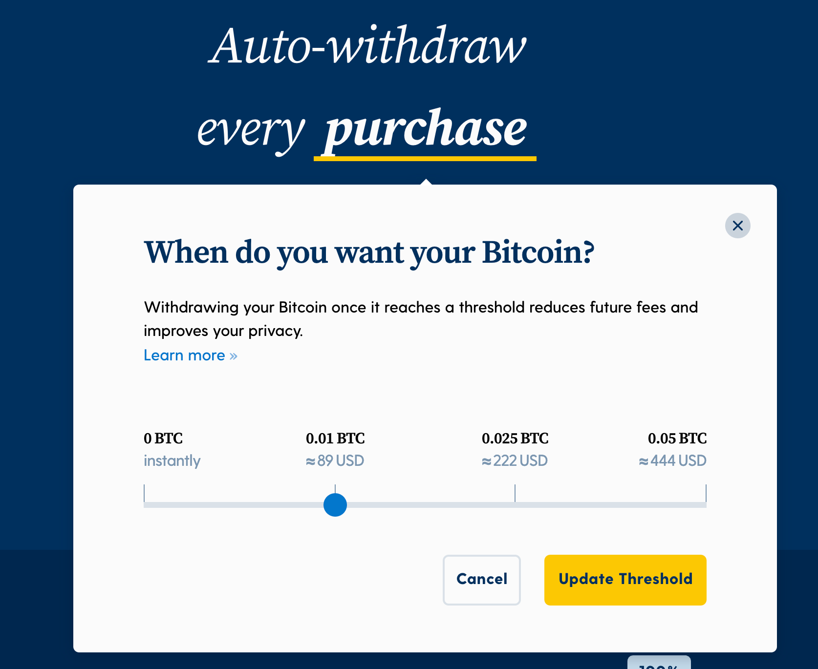 withdrawal bitcoin